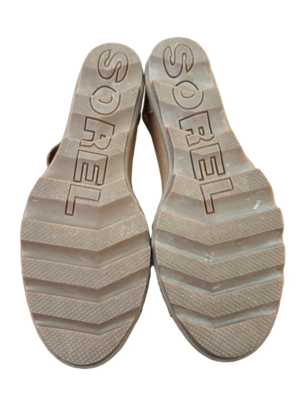 Sorel Joanie 11 tan 2.5” wdg heel w zp & ankl strp SZ 9 indie sleaze festival